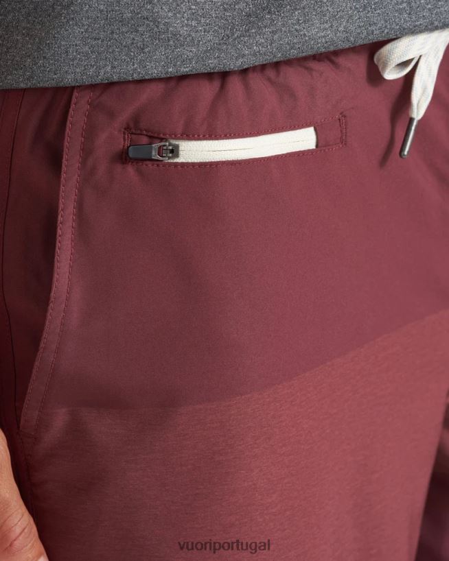 bloco de textura castanho-avermelhado bancos curtos homens Vuori 68NJ8J743 roupas