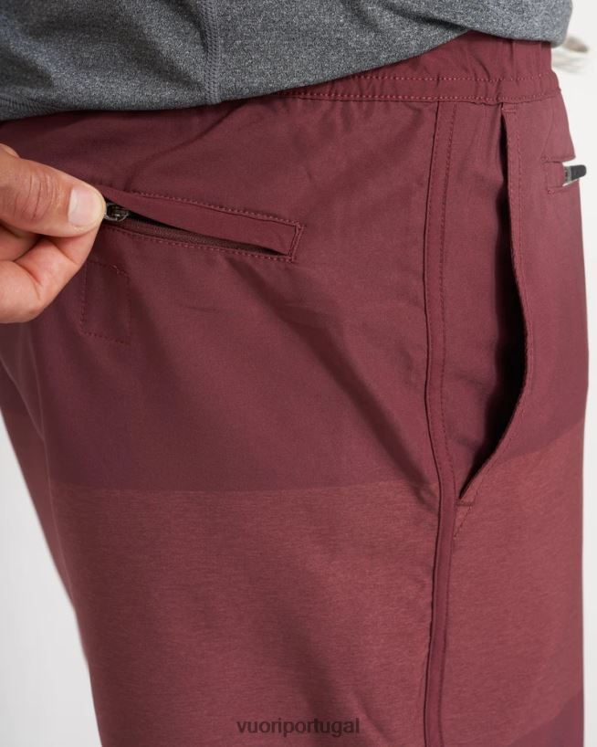 bloco de textura castanho-avermelhado bancos curtos homens Vuori 68NJ8J743 roupas