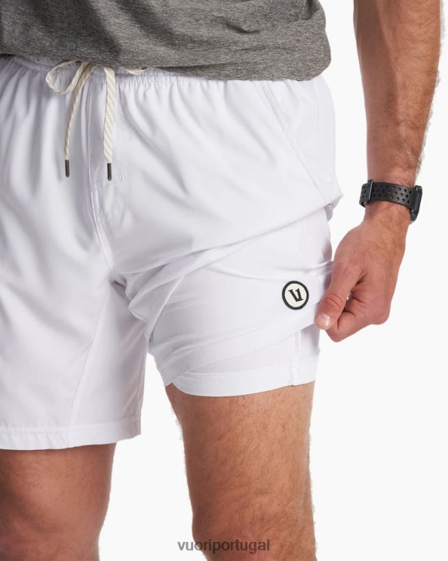 branco core curto homens Vuori 68NJ8J643 roupas