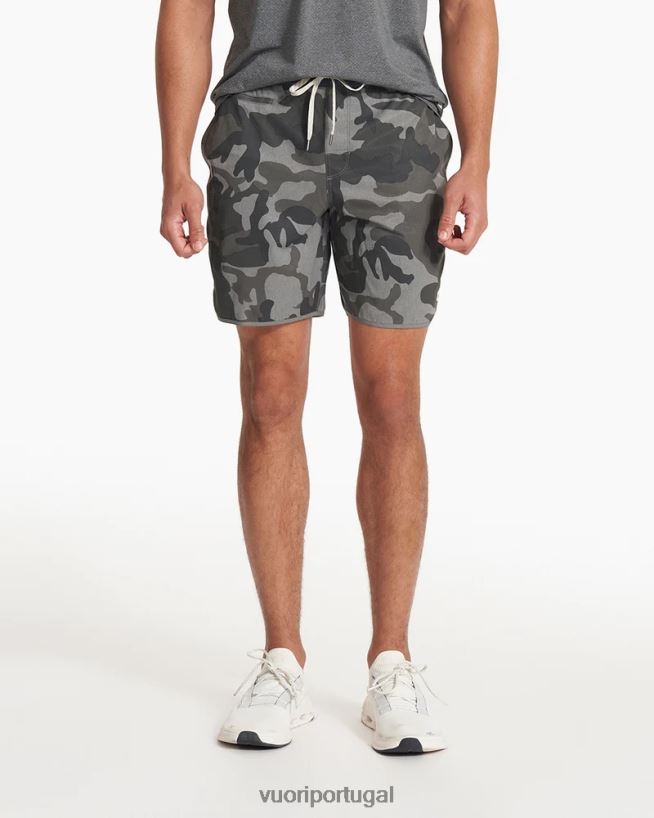 camuflagem cinza bancos curtos homens Vuori 68NJ8J654 roupas
