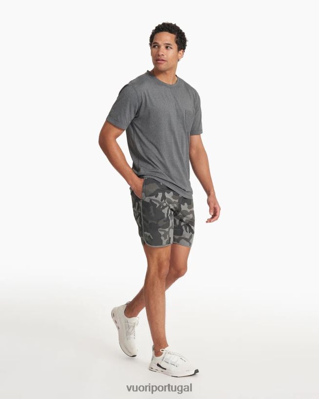 camuflagem cinza bancos curtos homens Vuori 68NJ8J654 roupas