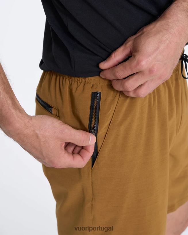 caramelo elevar kore curto homens Vuori 68NJ8J720 roupas