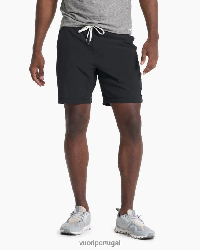 preto core curto homens Vuori 68NJ8J639 roupas
