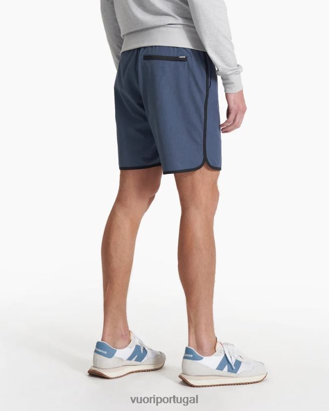 textura de linho azul bancos curtos homens Vuori 68NJ8J648 roupas