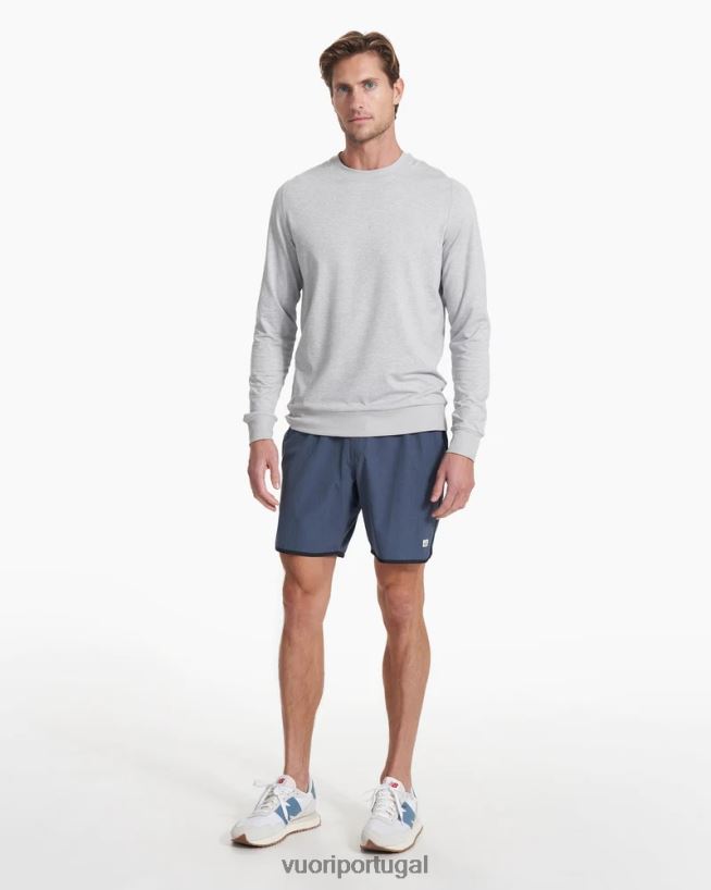 textura de linho azul bancos curtos homens Vuori 68NJ8J648 roupas