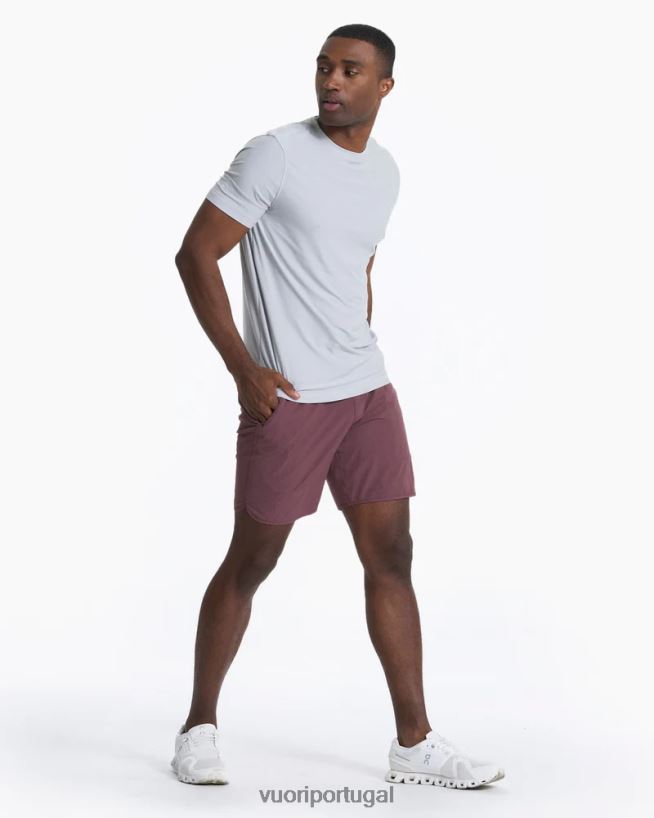 textura de linho castanha bancos curtos homens Vuori 68NJ8J741 roupas