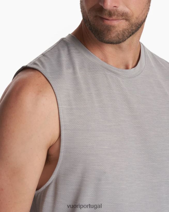 urze cinza camiseta muscular zéfiro homens Vuori 68NJ8J454 roupas