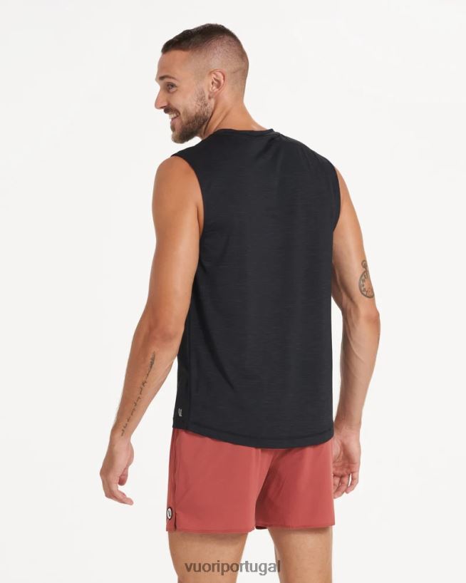urze preta camiseta muscular zéfiro homens Vuori 68NJ8J453 roupas