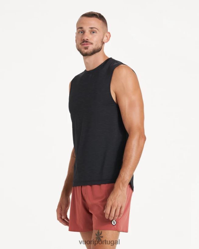 urze preta camiseta muscular zéfiro homens Vuori 68NJ8J453 roupas