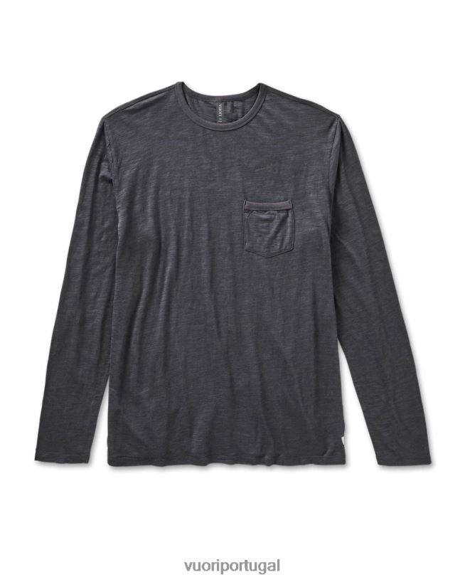 carvão camiseta de manga longa homens Vuori 68NJ8J573 roupas