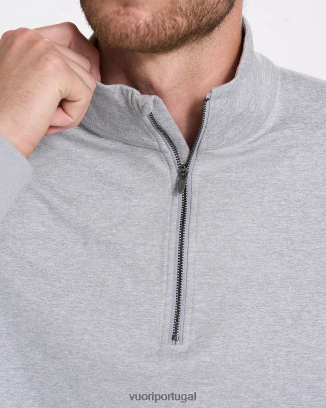 cinza claro claro coronado meio zíper homens Vuori 68NJ8J584 roupas