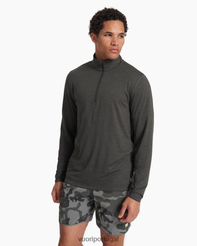 urze de carvão facilidade de desempenho meio zíper homens Vuori 68NJ8J567 roupas