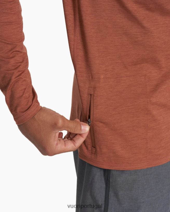 urze de cobre facilidade de desempenho meio zíper homens Vuori 68NJ8J568 roupas