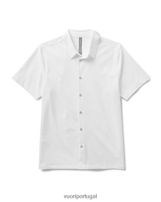 branco botão manga curta manhattan homens Vuori 68NJ8J496 roupas