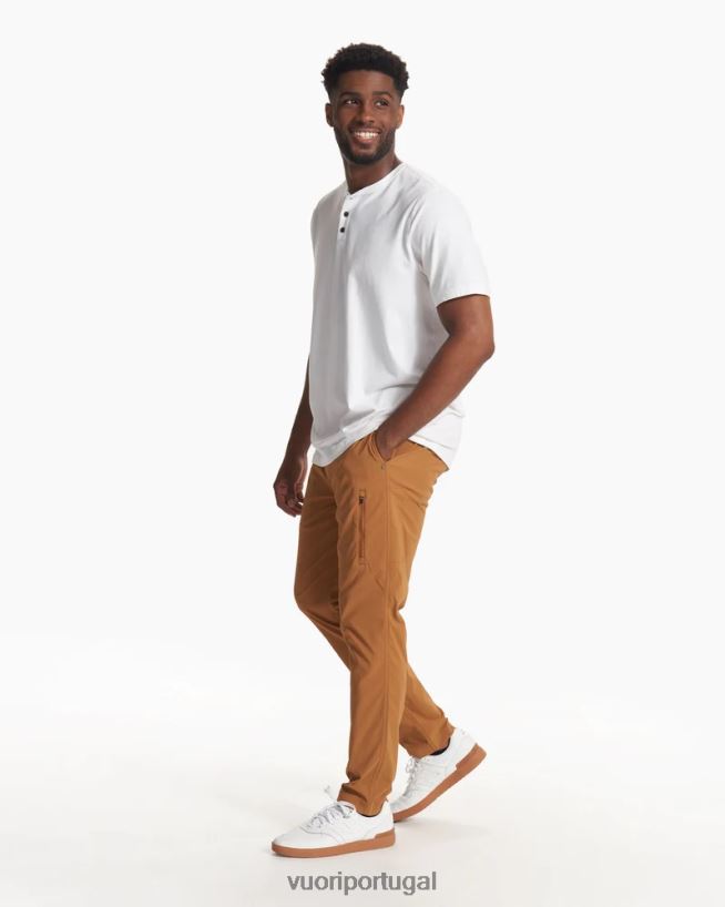 branco manga curta sempre henley homens Vuori 68NJ8J527 roupas