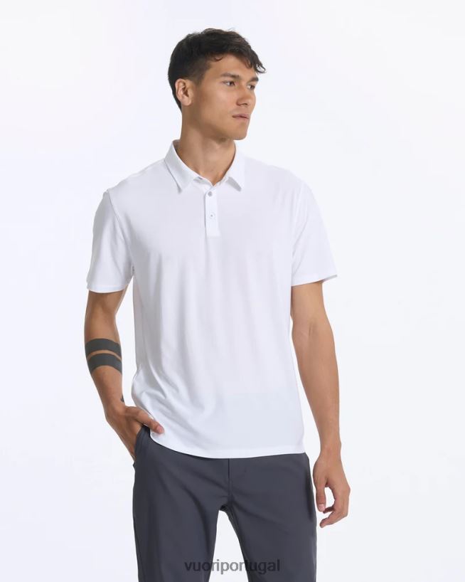 branco polo tech strato homens Vuori 68NJ8J519 roupas