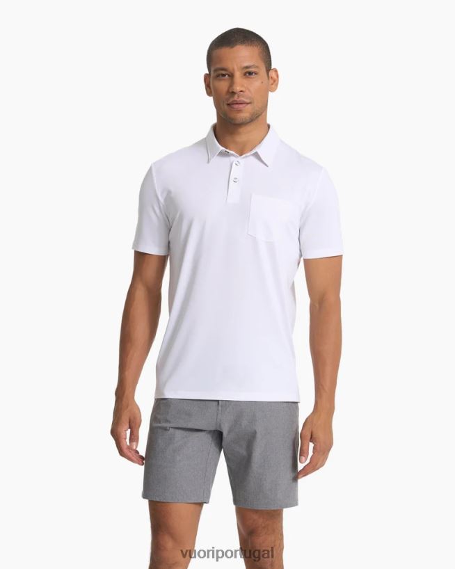 branco polo zéfiro homens Vuori 68NJ8J525 roupas