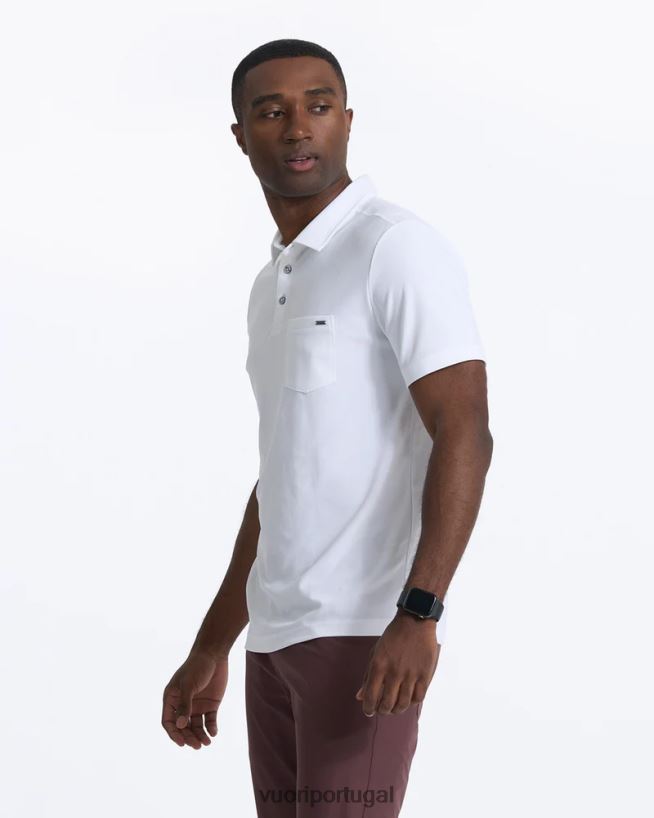branco ás pólo homens Vuori 68NJ8J521 roupas