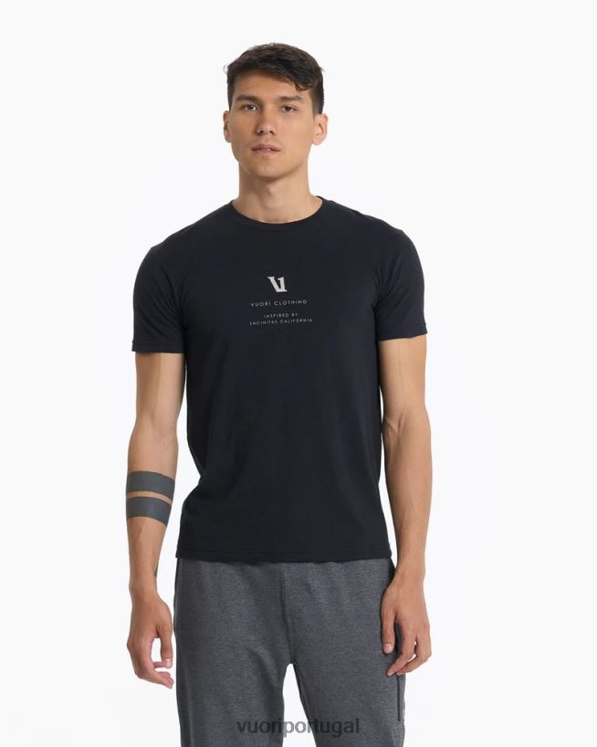 preto camiseta inspirada homens Vuori 68NJ8J489 roupas