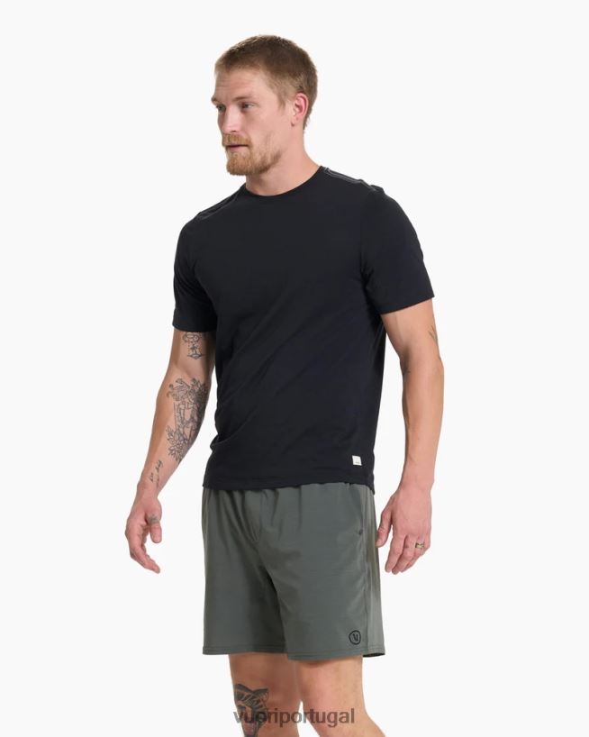 preto camiseta tecnológica atual homens Vuori 68NJ8J479 roupas