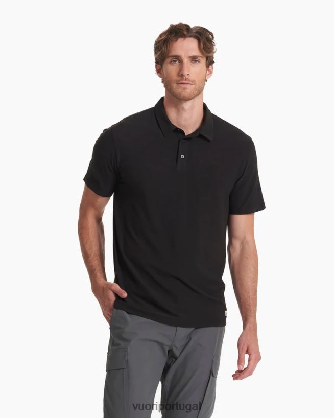 preto polo tech strato homens Vuori 68NJ8J490 roupas