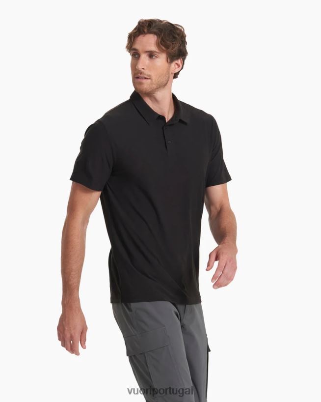 preto polo tech strato homens Vuori 68NJ8J490 roupas