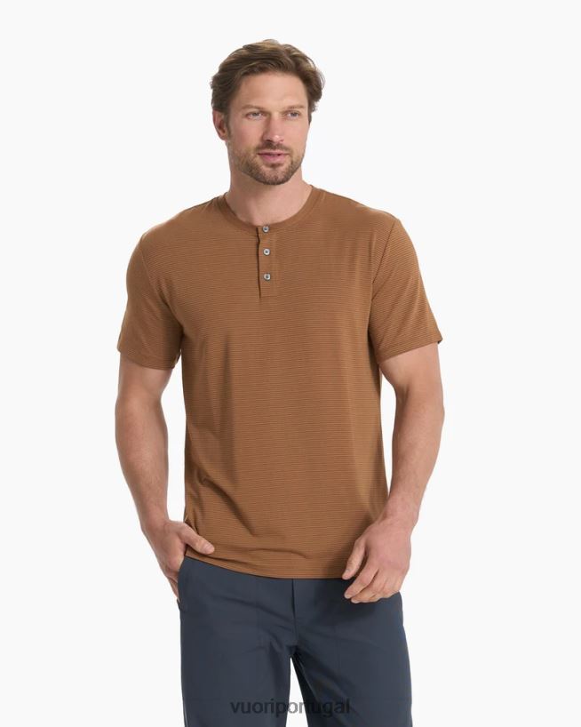 rum henley linear homens Vuori 68NJ8J530 roupas