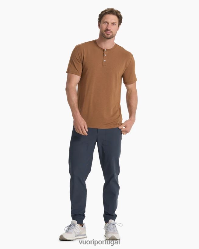 rum henley linear homens Vuori 68NJ8J530 roupas