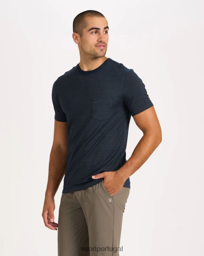 tinta camiseta de tecnologia linear homens Vuori 68NJ8J486 roupas