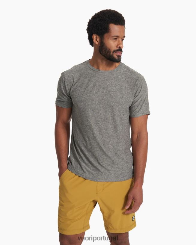 urze cinza camiseta strato tech homens Vuori 68NJ8J466 roupas