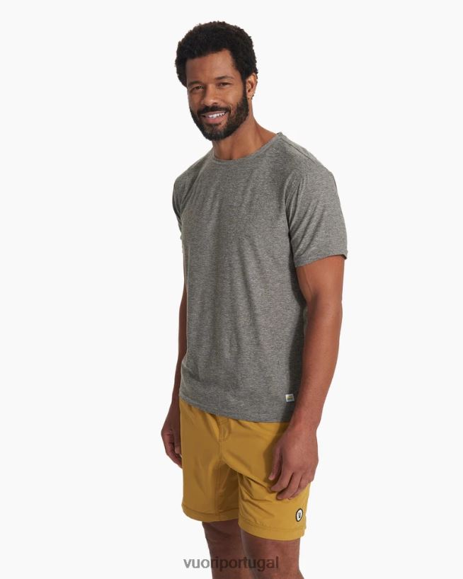 urze cinza camiseta strato tech homens Vuori 68NJ8J466 roupas