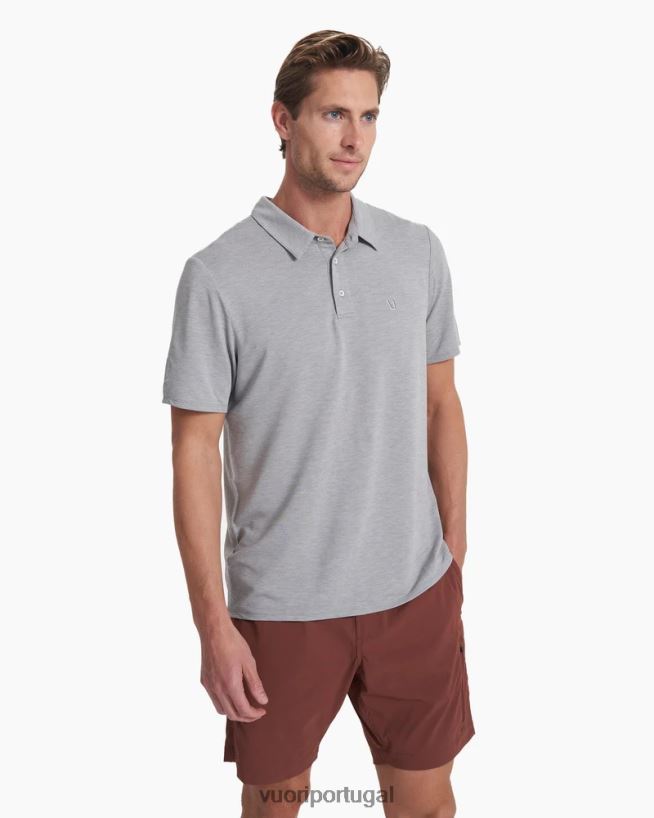 urze de aço polo em sarja tricotada homens Vuori 68NJ8J513 roupas