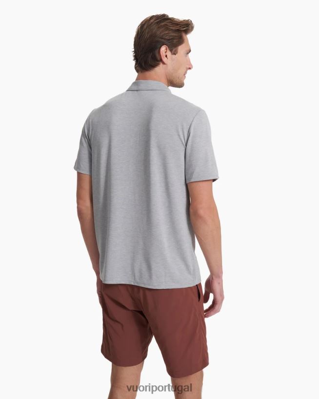 urze de aço polo em sarja tricotada homens Vuori 68NJ8J513 roupas