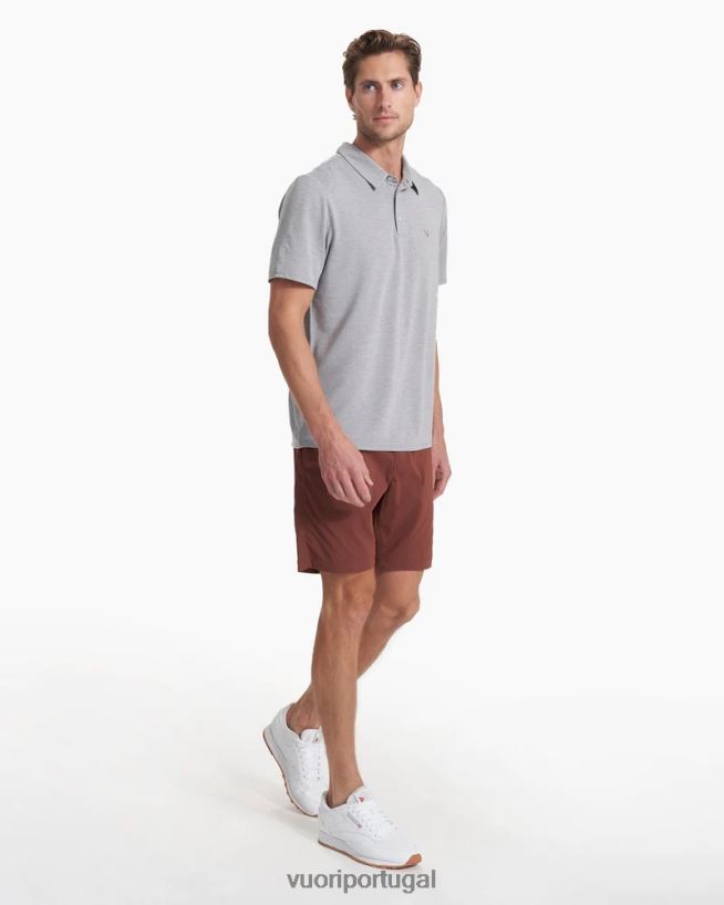 urze de aço polo em sarja tricotada homens Vuori 68NJ8J513 roupas