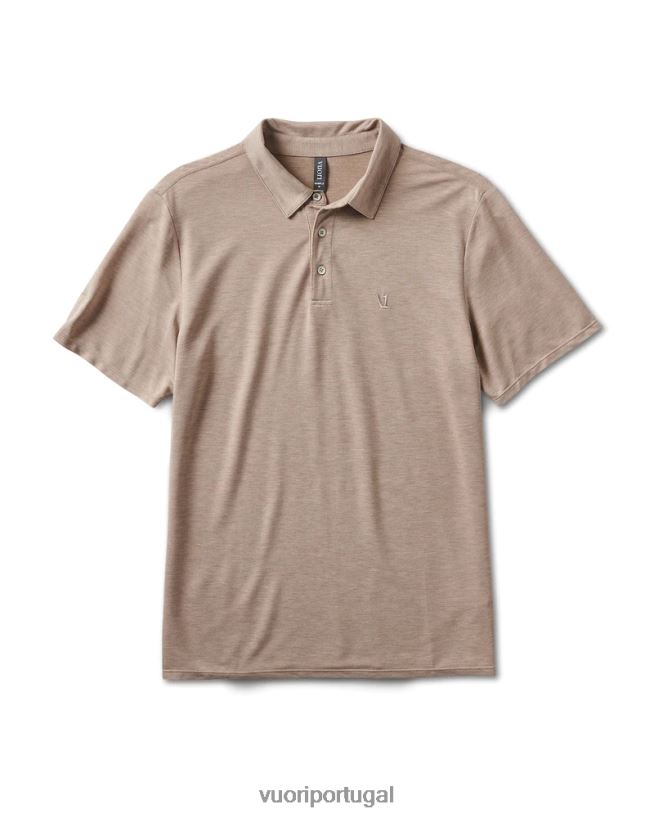 urze de camelo polo em sarja tricotada homens Vuori 68NJ8J500 roupas