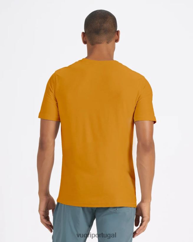 urze dourada escura camiseta strato tech homens Vuori 68NJ8J472 roupas