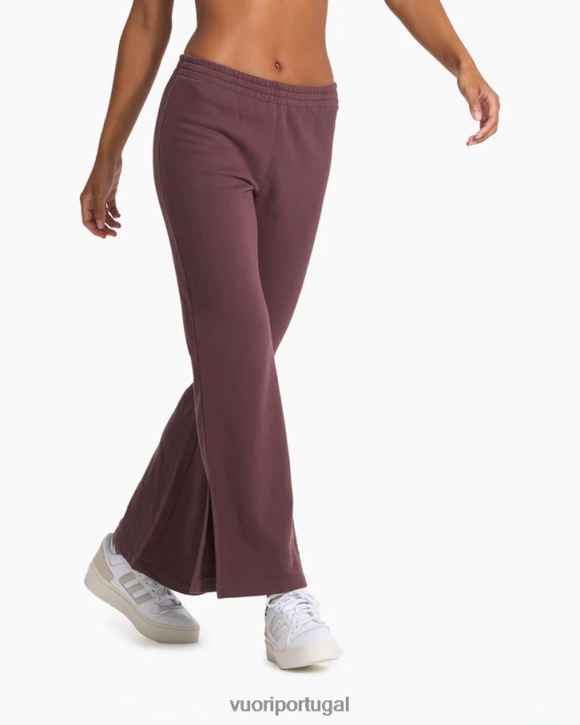 castanha calça sedona wideleg mulheres Vuori 68NJ8J341 roupas