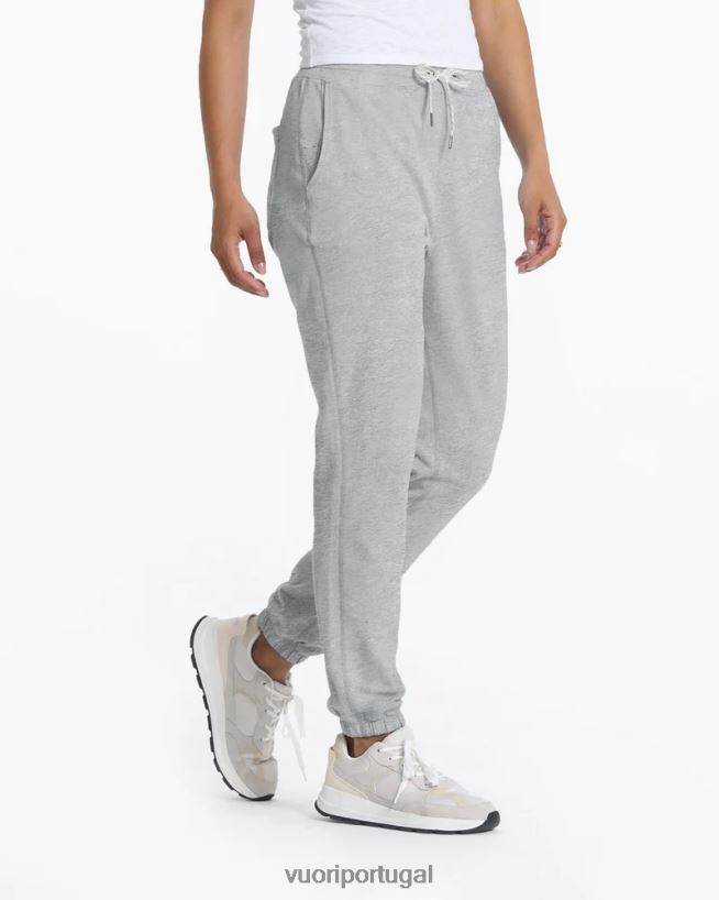 cinza claro claro calça lounge laguna 2.0 mulheres Vuori 68NJ8J337 roupas