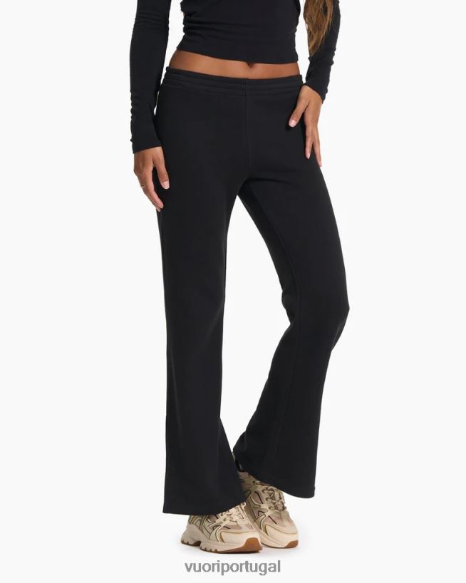 preto calça sedona wideleg mulheres Vuori 68NJ8J329 roupas