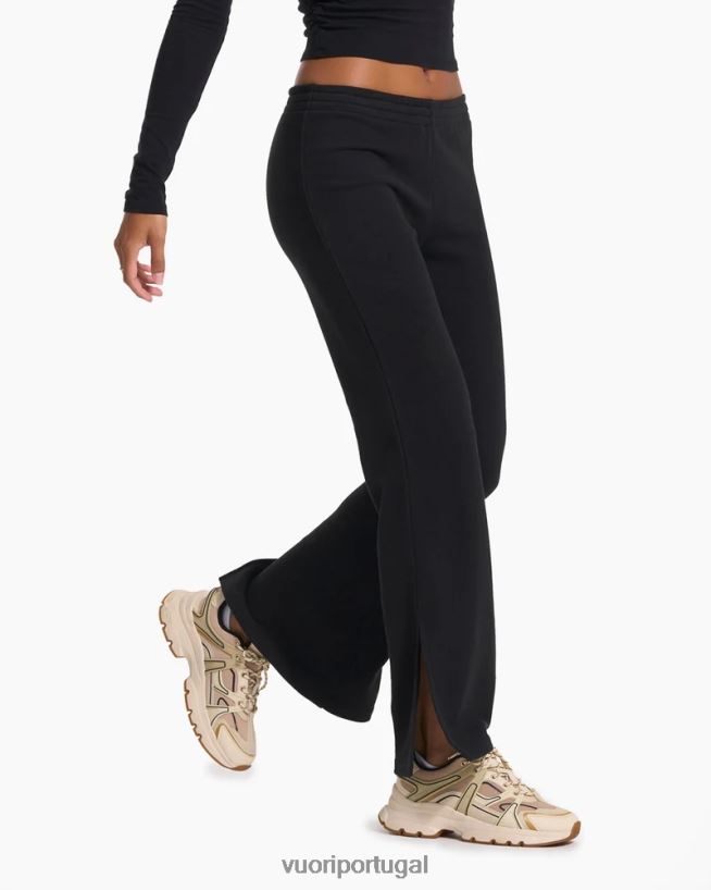 preto calça sedona wideleg mulheres Vuori 68NJ8J329 roupas