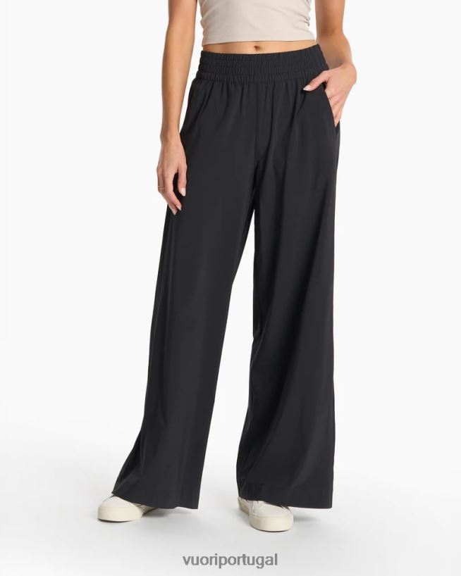 preto vila larga mulheres Vuori 68NJ8J348 roupas