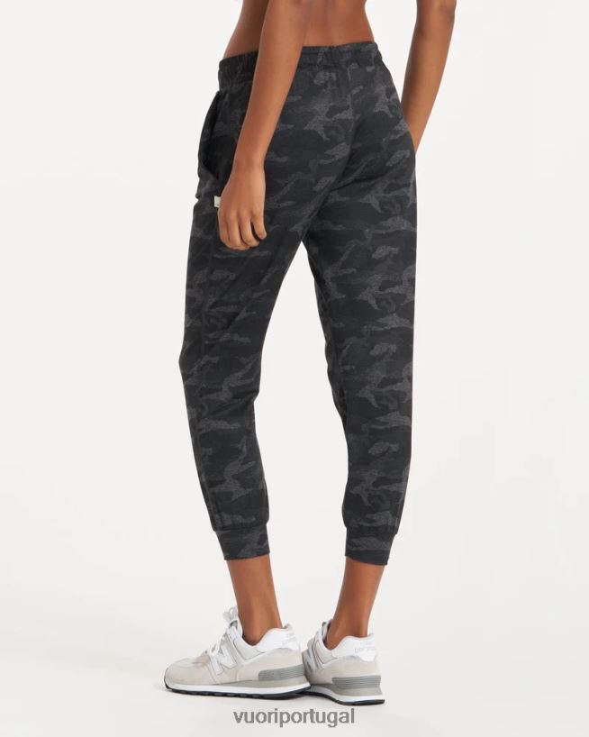 camuflagem preta corredor de desempenho mulheres Vuori 68NJ8J293 roupas