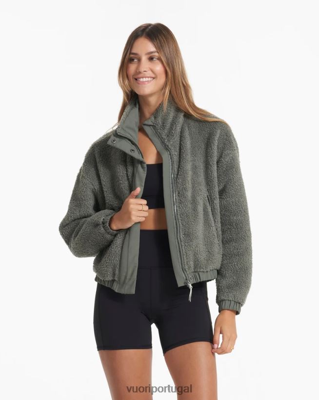 pinho empoeirado jaqueta sherpa aconchegante mulheres Vuori 68NJ8J146 roupas