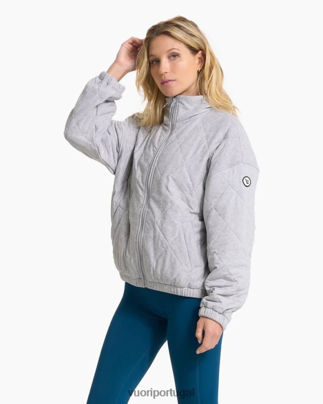 urze cinza claro jaqueta com isolamento halo mulheres Vuori 68NJ8J151 roupas