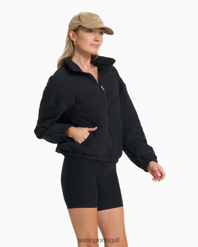 urze preta jaqueta com isolamento halo mulheres Vuori 68NJ8J155 roupas