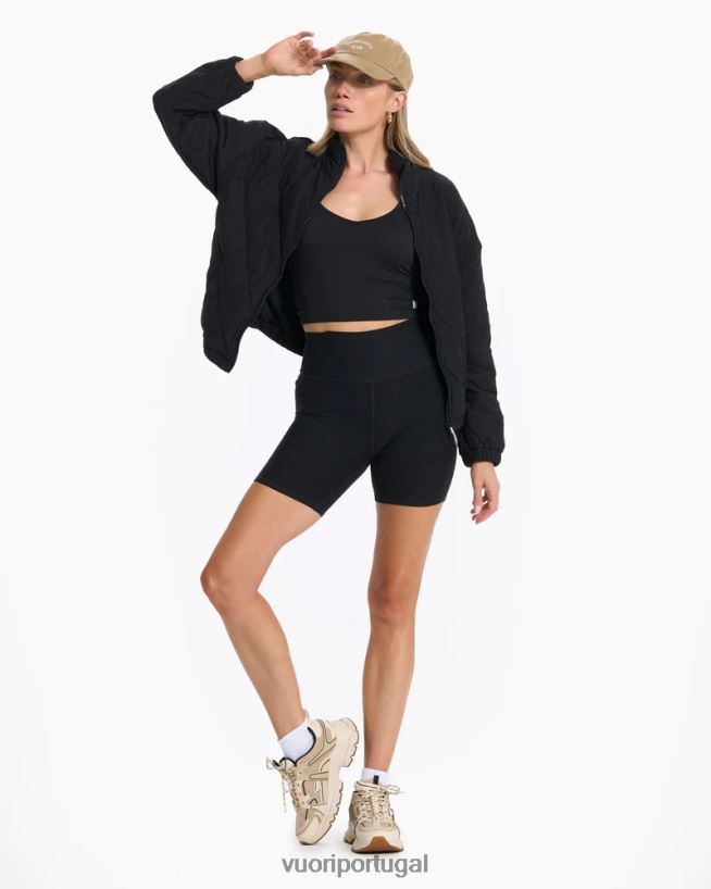 urze preta jaqueta com isolamento halo mulheres Vuori 68NJ8J155 roupas