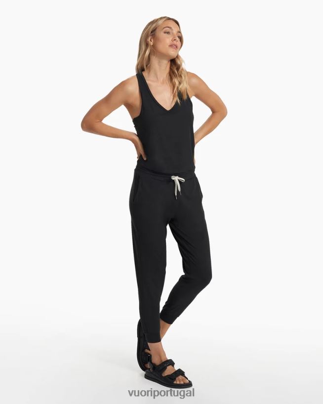 preto macacão luxuoso mulheres Vuori 68NJ8J358 roupas