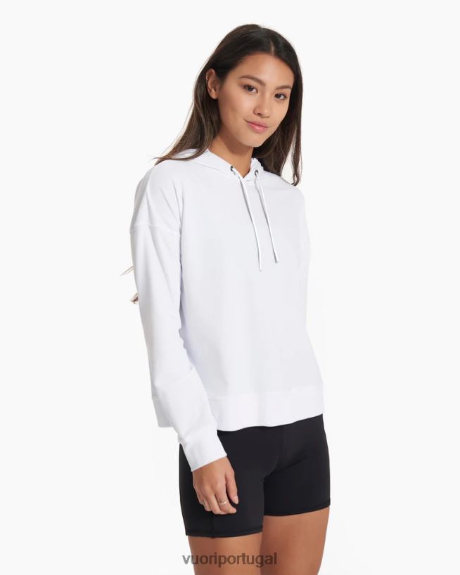 branco moletom com capuz terry upf mulheres Vuori 68NJ8J158 roupas