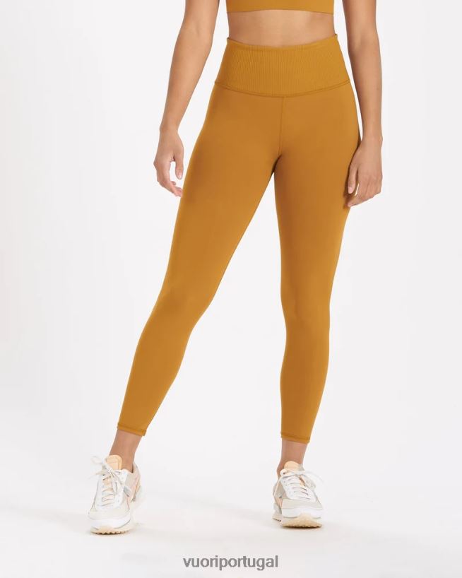 dourado escuro legging estúdio costela mulheres Vuori 68NJ8J285 roupas