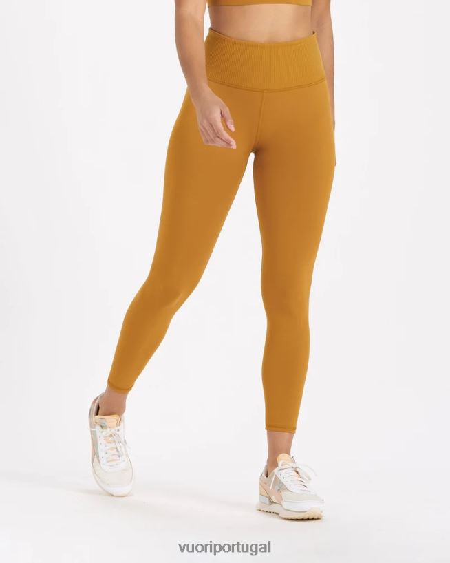 dourado escuro legging estúdio costela mulheres Vuori 68NJ8J285 roupas